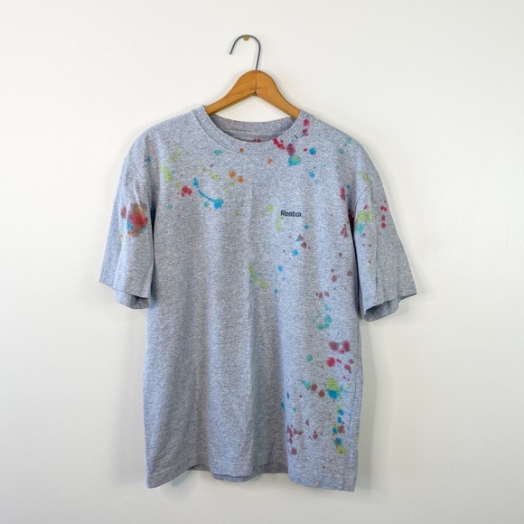 REEBOK gray small tie dye short sleeve classic - Picture 2 of 6